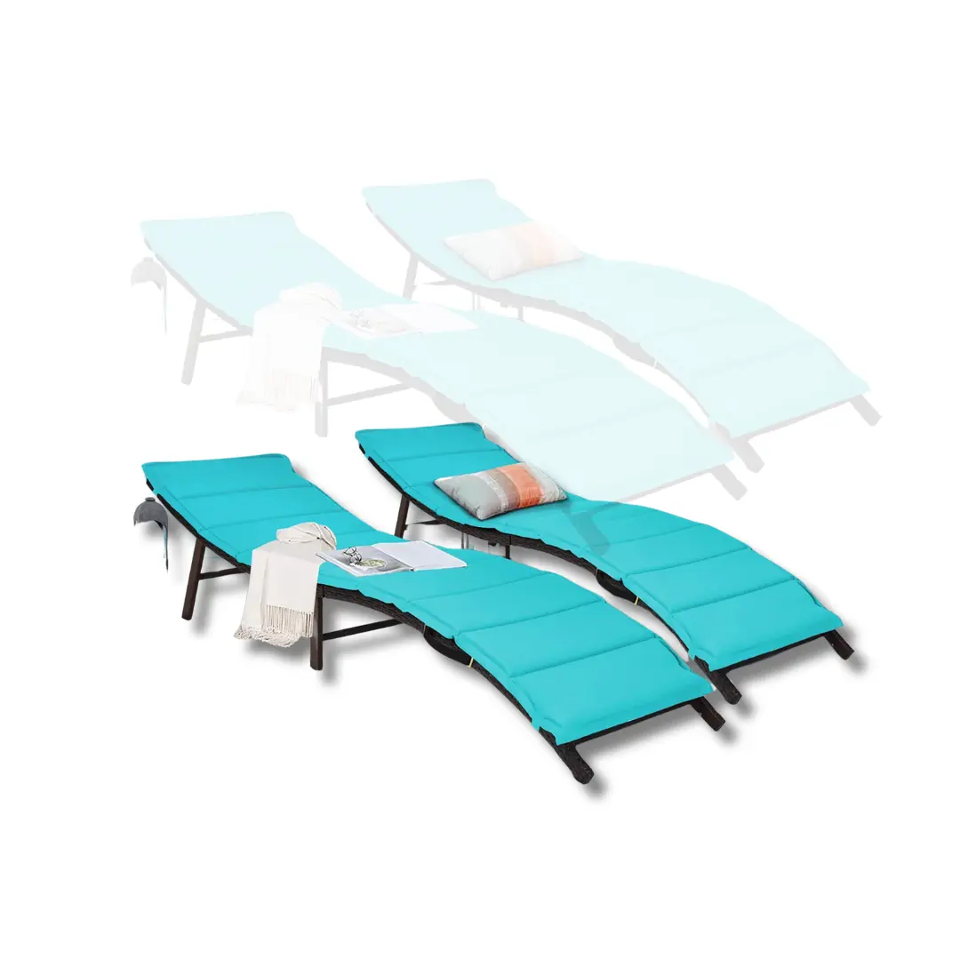 Foldable Loungers Swimming Pool